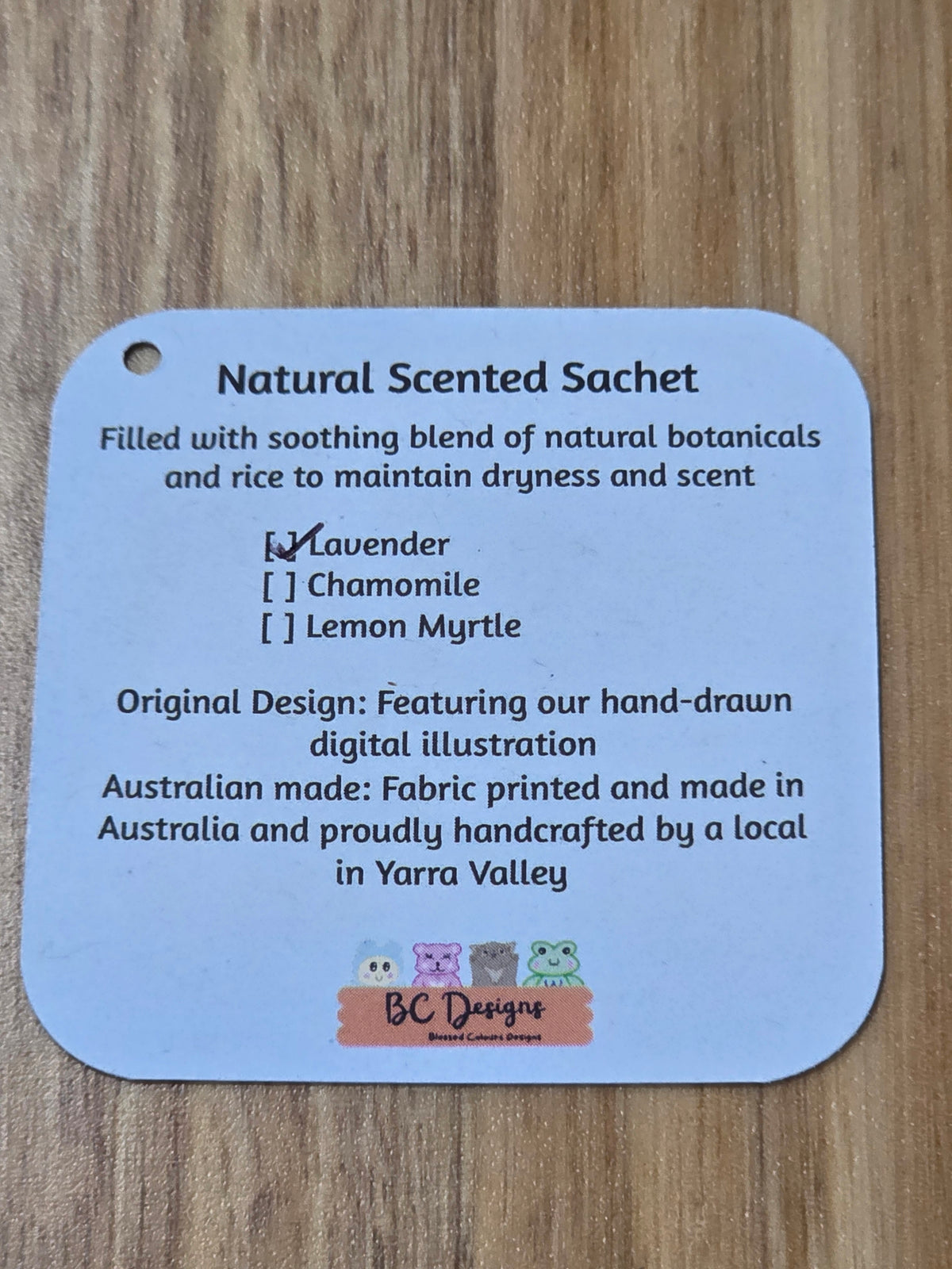 Yellow flower naturally scented sachet