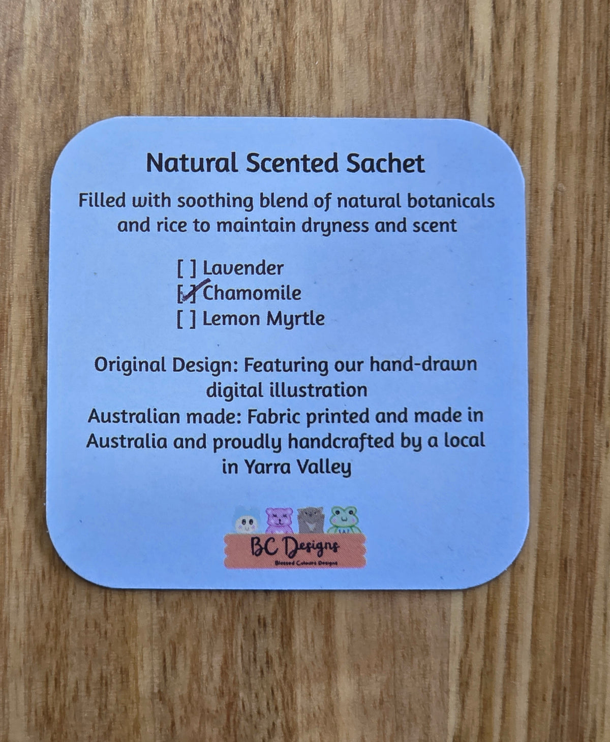 White flower naturally scented sachet