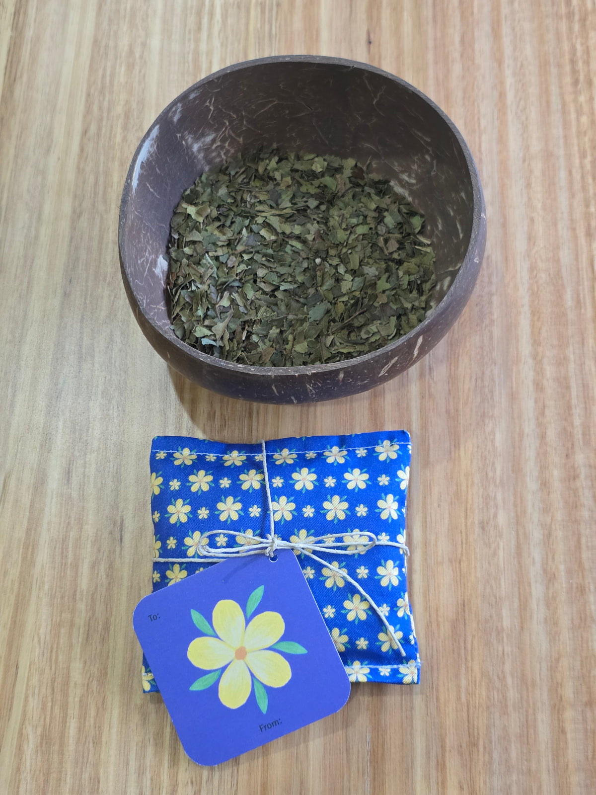 Yellow flower naturally scented sachet