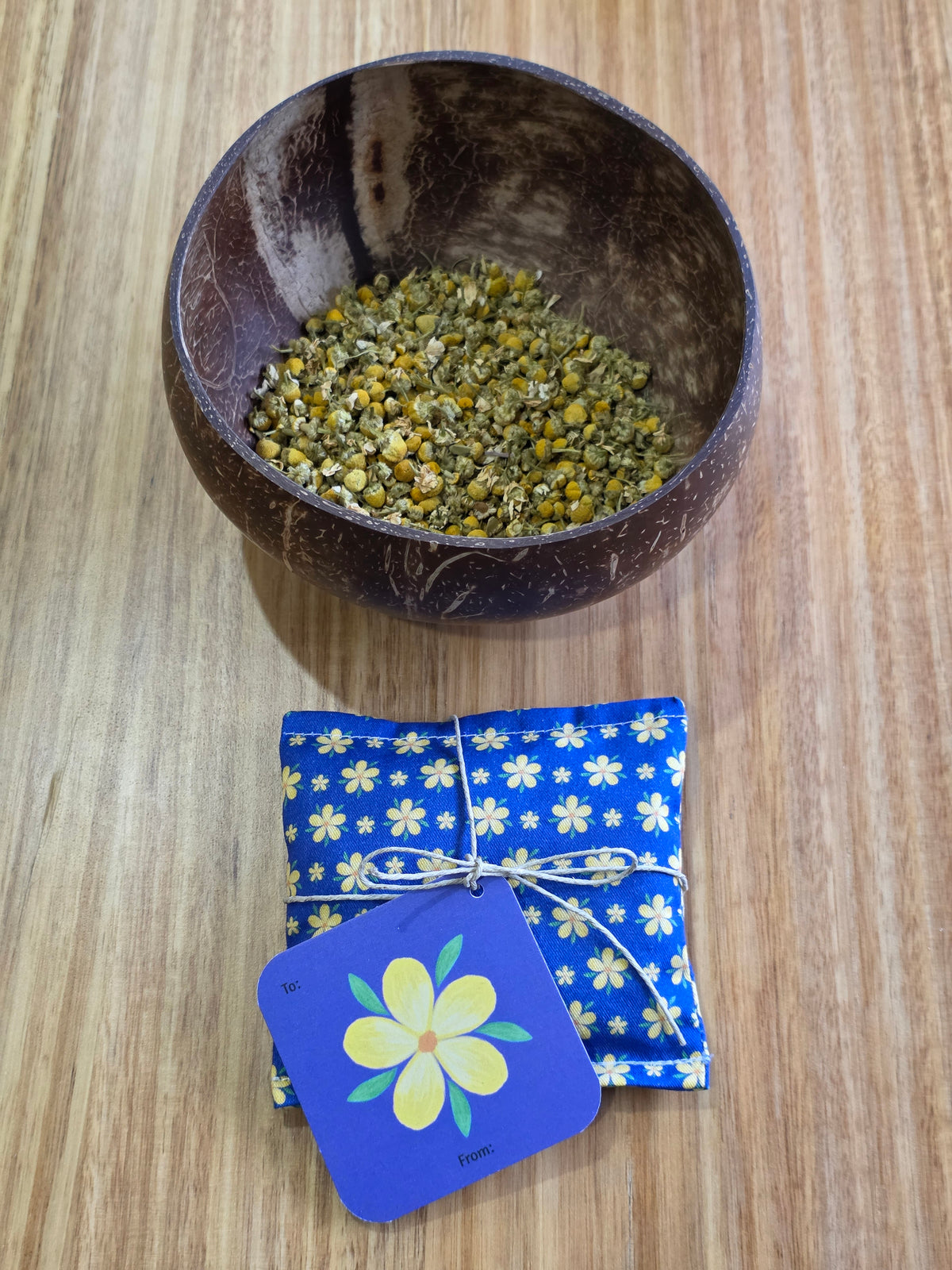 Yellow flower naturally scented sachet