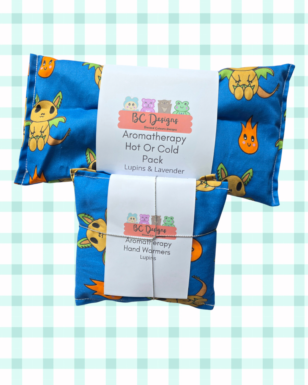 Droggo Dragon Lupins Heatpack and handwarmer set