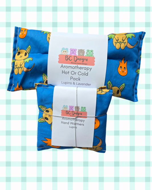 Droggo Dragon Lupins Heatpack and handwarmer set